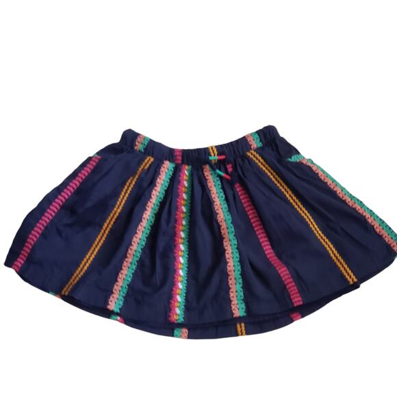 2 FOR $5 SALE Girl's Cat & Jack Navy Embroidered Skirt Size XS (4/5) - Picture 1 of 10